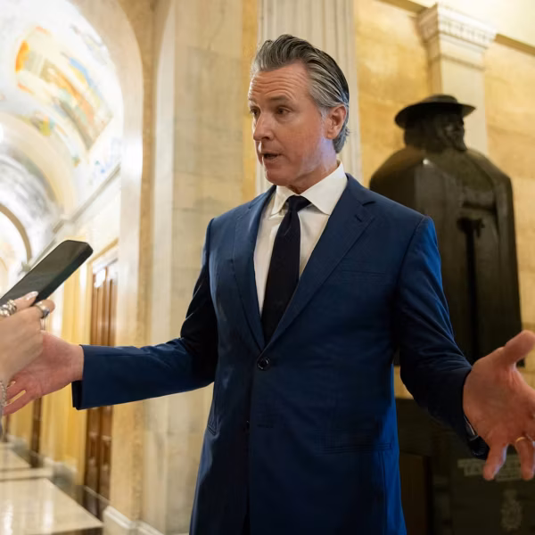 California Governor Gavin Newsom in Capitol