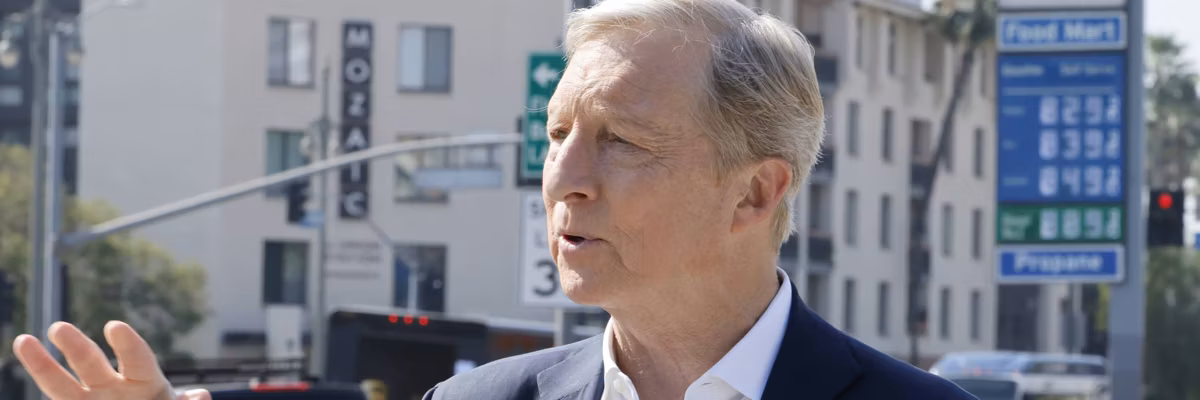 California Gubernatorial Candidate Tom Steyer Criticizes Trump's War In Iran For Raising Gas Prices