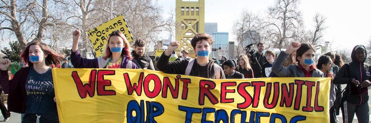 Youth Activists Call on California State Teachers Retirement System to End 'Toxic Relationship' With Fossil Fuel Companies