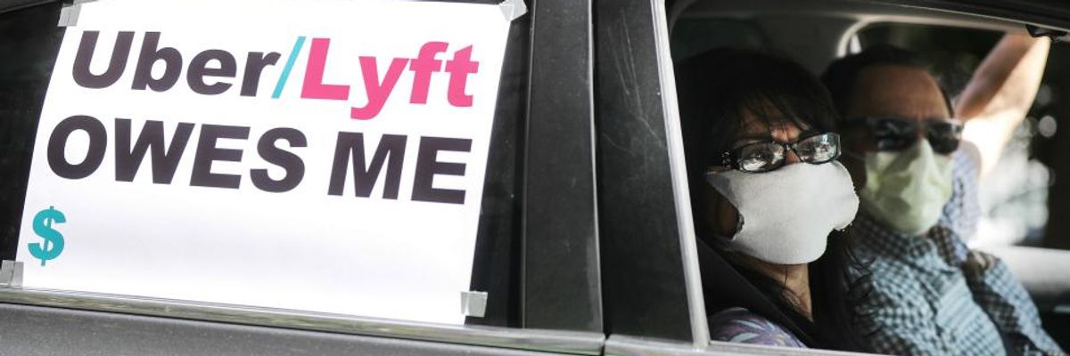 California Uber/Lyft protest.