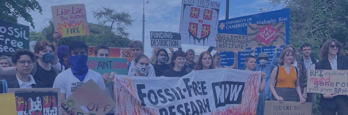 Cambridge University students demanding fossil-free research