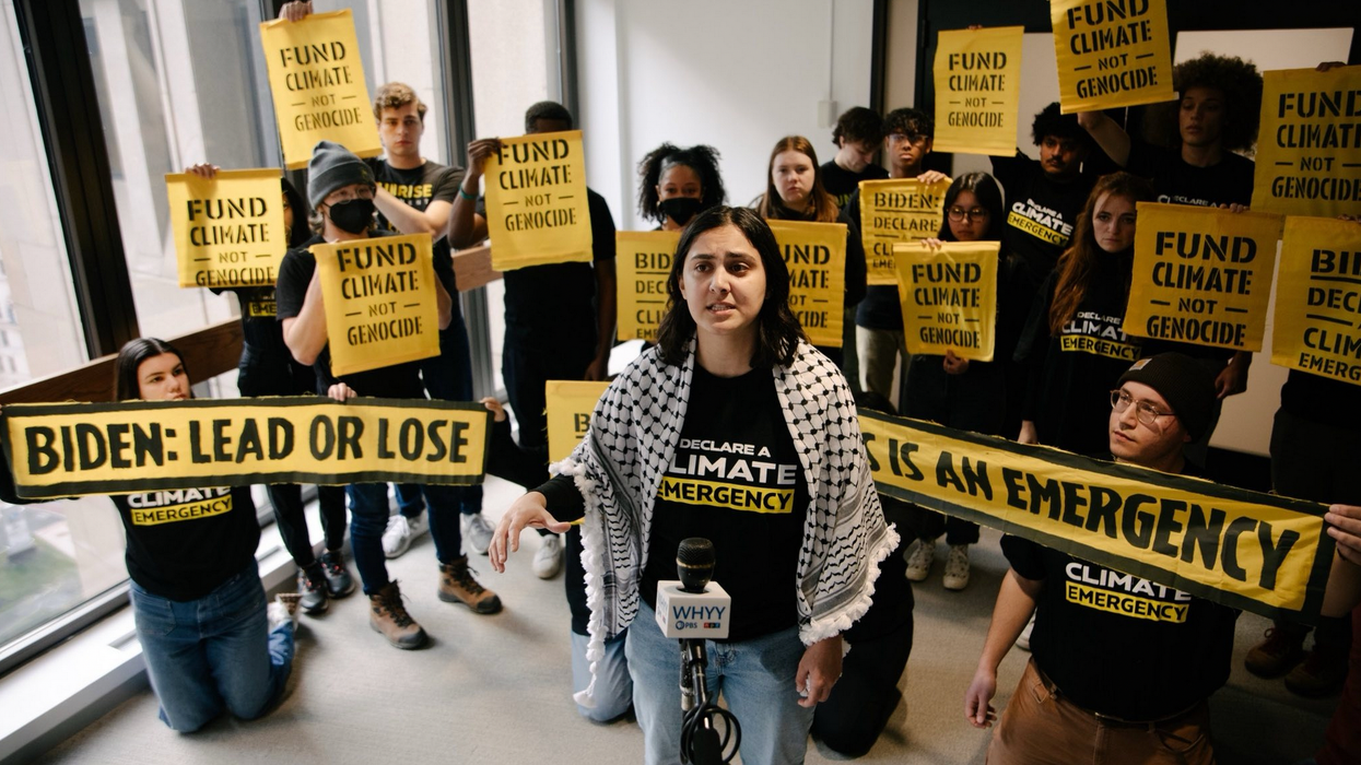 Campaigners with the Sunrise Movement