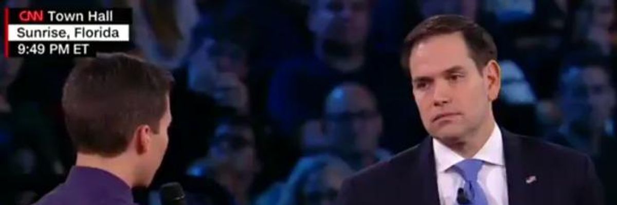 'People Buy Into My Agenda': Watch Marco Rubio Refuse to Swear Off NRA Cash on National Television