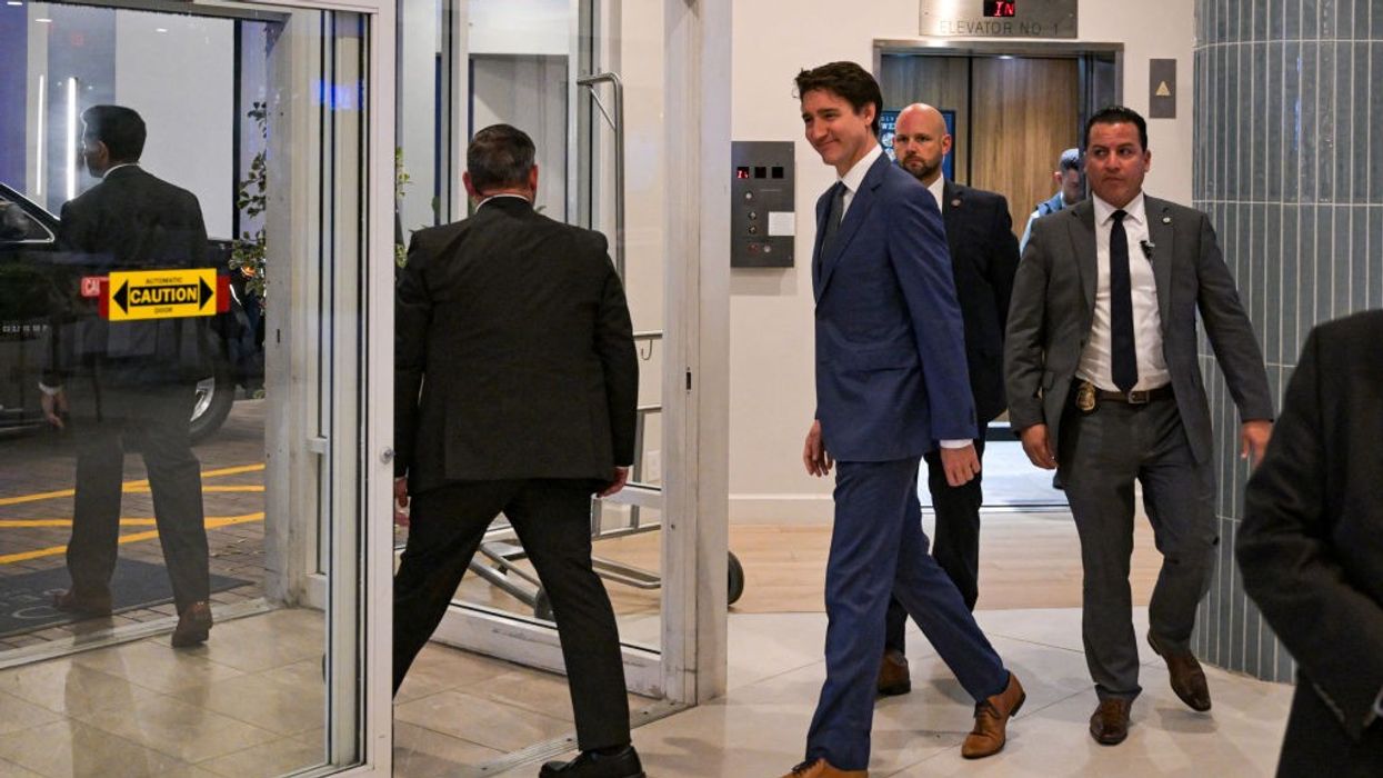 Canadian Prime Minister Justin Trudeau leaves his hotel to meet U.S. President-elect Donald Trump