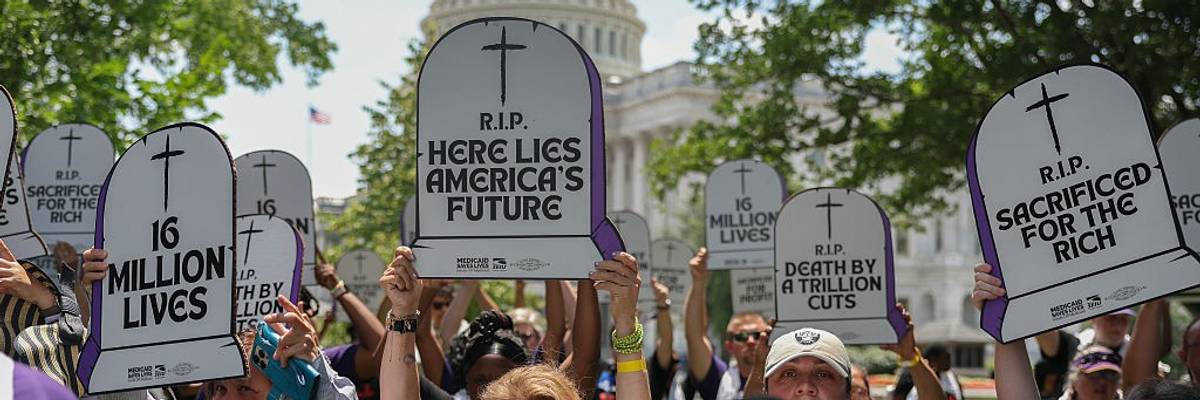 Care Workers Protest Republican Medicaid Cuts In Washington, DC