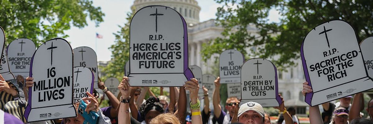 Care Workers Protest Republican Medicaid Cuts In Washington, DC