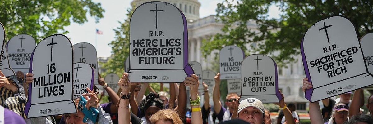 Care Workers Protest Republican Medicaid Cuts In Washington, DC