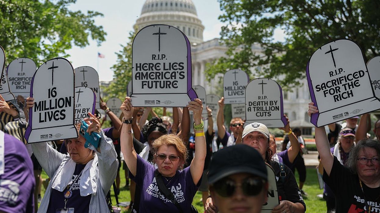 Care Workers Protest Republican Medicaid Cuts In Washington, DC