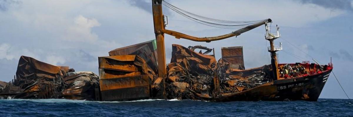 cargo ship sinks