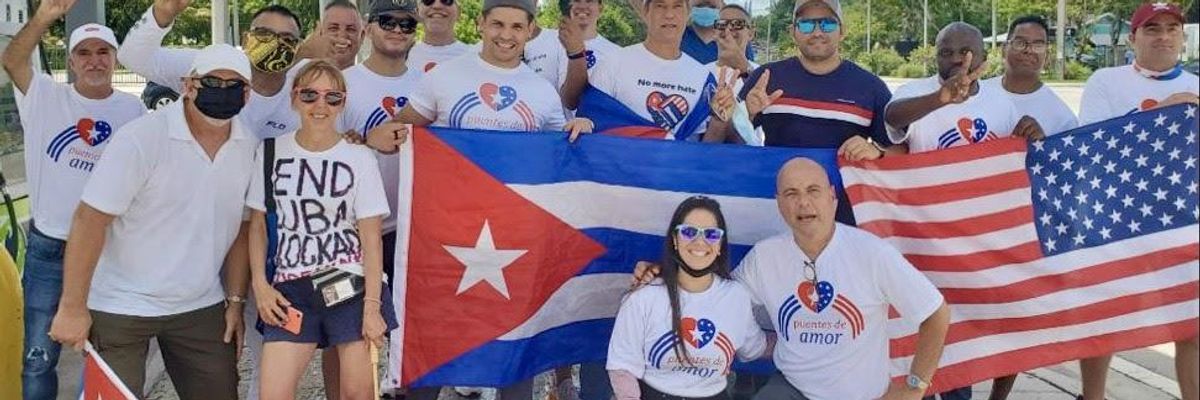 Carlos Lazo getting ready to start his march from Miami to Washington, D.C.
