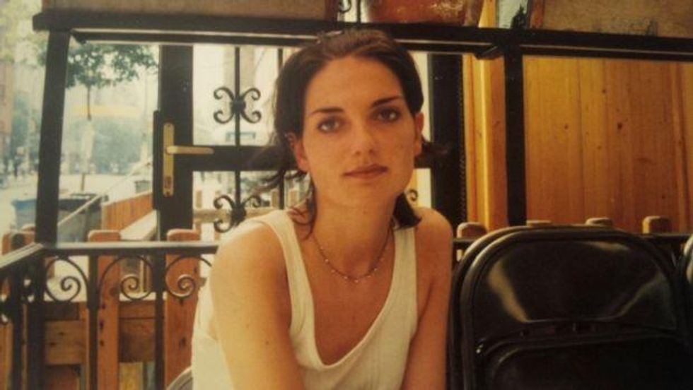 Carmel McMahon at Cafe Mogador in the East Village in 1995: 'I fell in with a Brooklyn art collective who embraced me as I was: undernourished, uneducated, young, curious, and up for just about anything.'