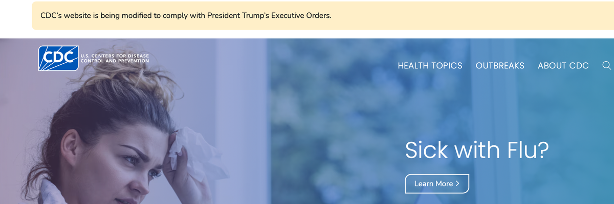 CDC website screeengrab.