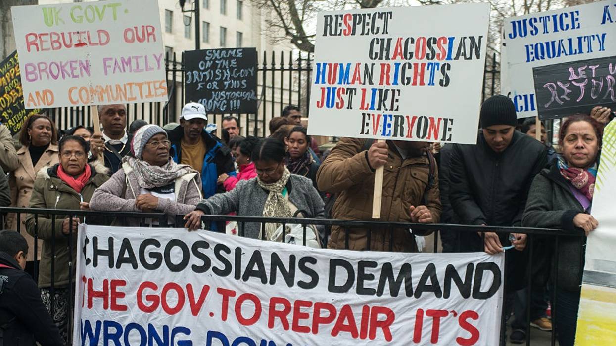 Chagossians and allies protest in London