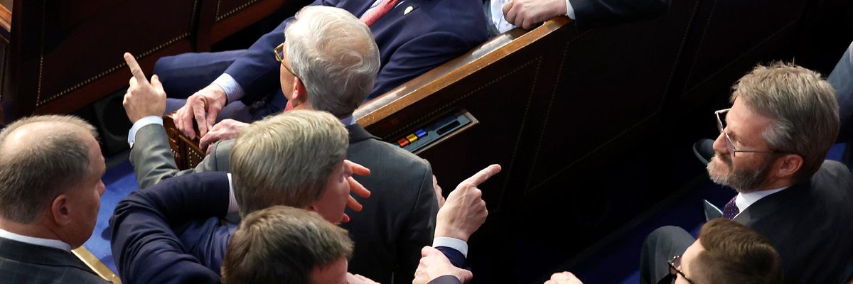 Chaos in the House during the 674th vote for Speaker as GOP members start to rumble.