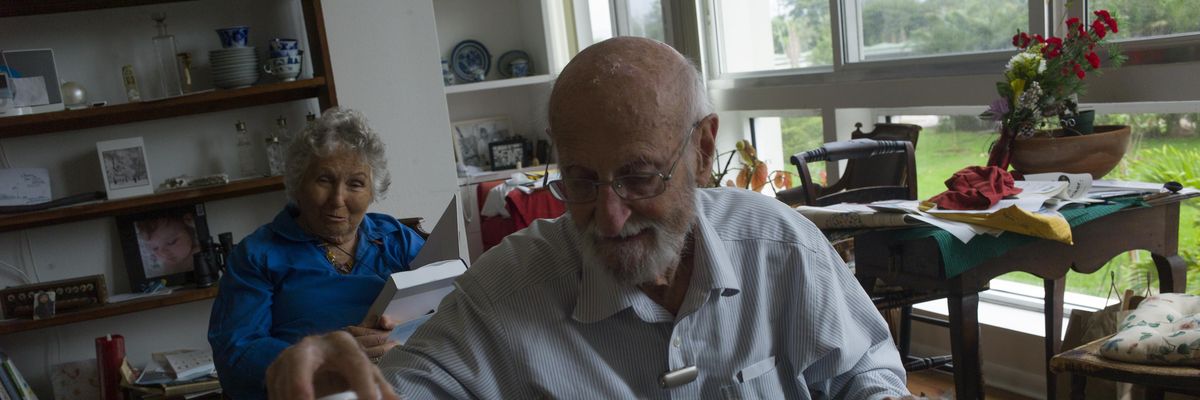 Charles Miller, 90, prepares the daily pills his wife will need for the week on January 4, 2020, in Sarasota, Florida. After suffering a stroke and heart attack, his wife needs approximately ten different medicines daily which need to be carefully monitored. (Photo: Andrew Lichtenstein/Corbis via Getty Images)