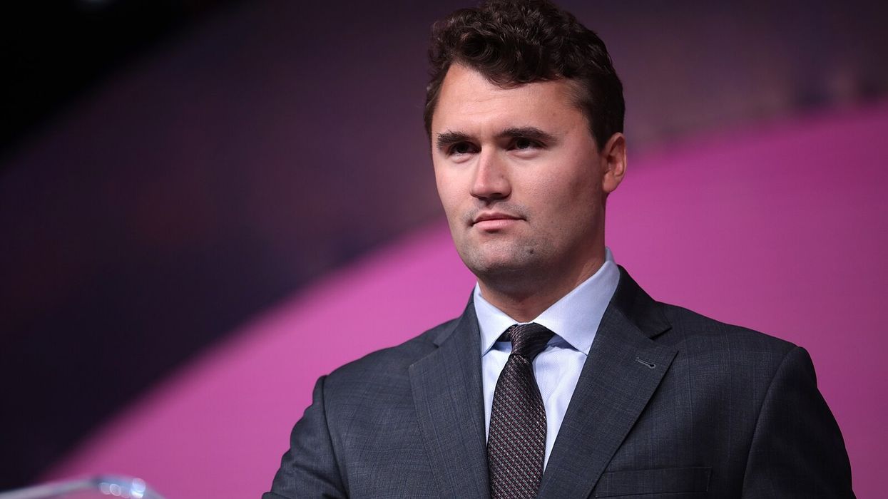Charlie Kirk speaks at an event