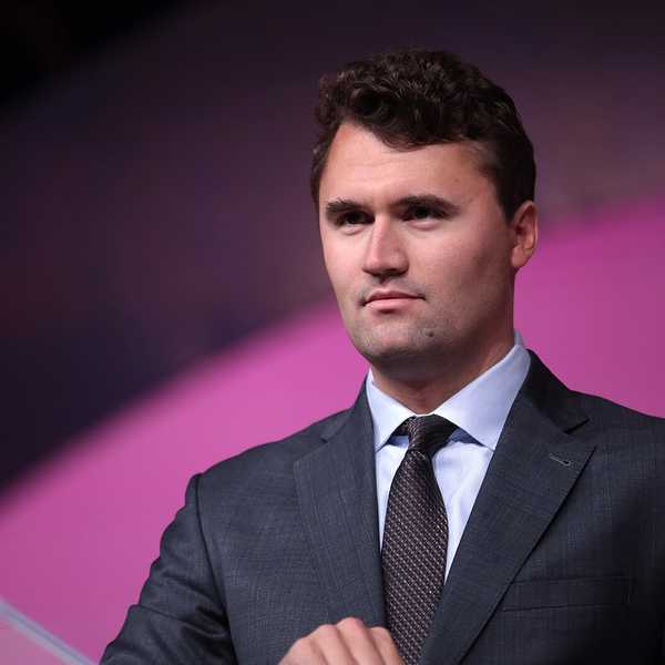 Charlie Kirk speaks at an event