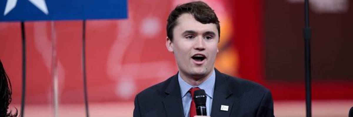 Charlie Kirk speaks in 2015.