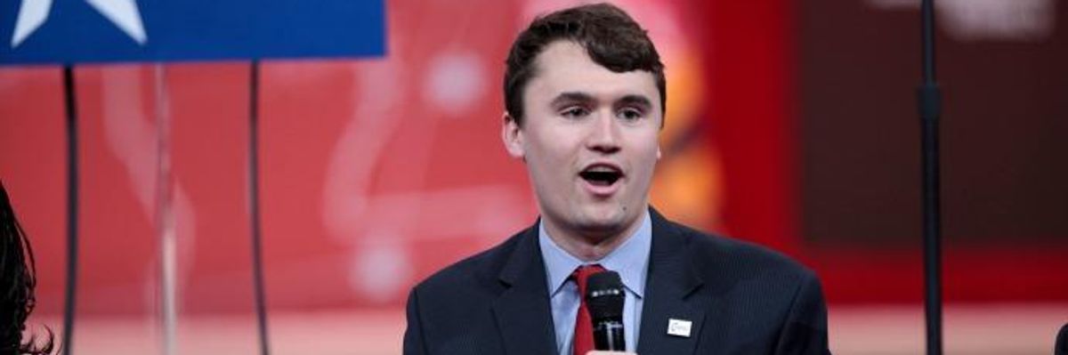 Charlie Kirk speaks in 2015.