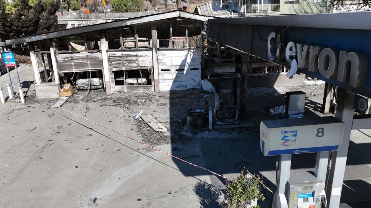 Chevron gas station that burned