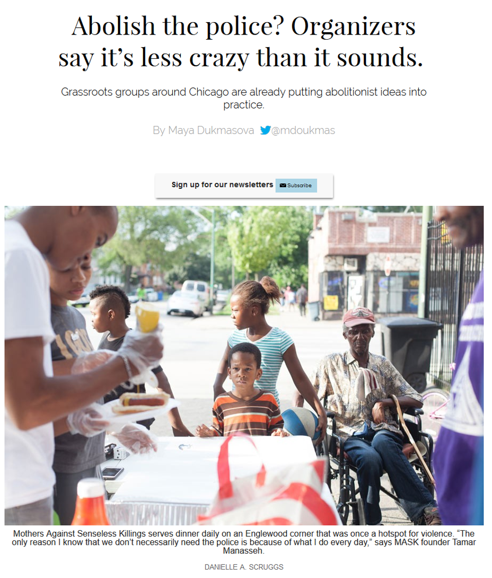 Chicago Reader: Abolish the police? Organizers say it's less crazy than it sounds.