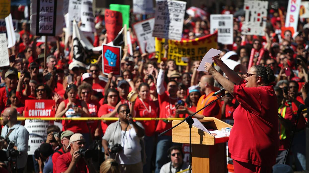 Chicago Teachers Union Holds Rally After Week of Striking
