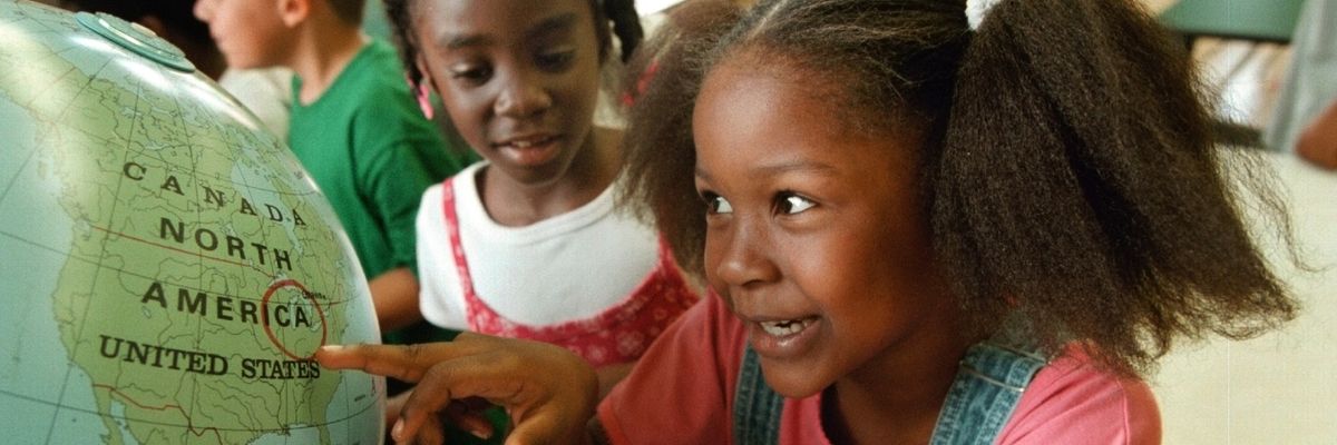 Child in public school.