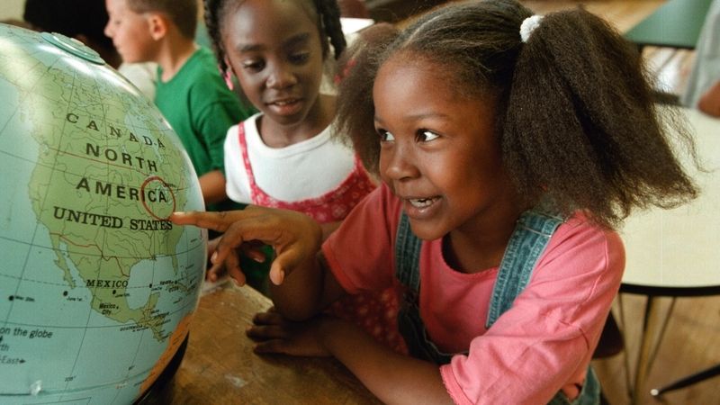 Child in public school.