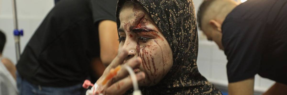 Child injured by Israel bombing of Gaza