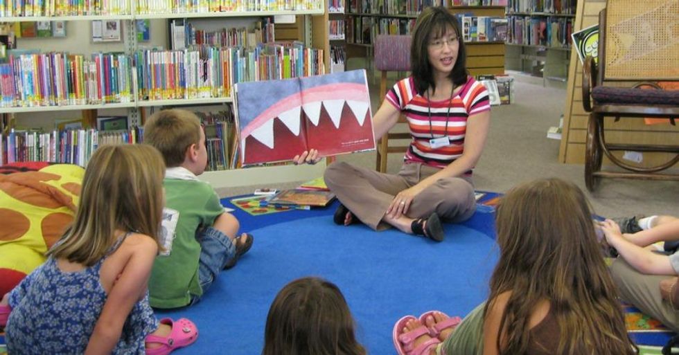 Child's story time at a local library