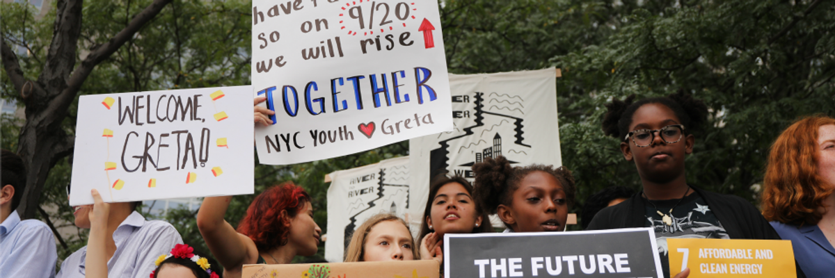 "Don't Just Watch Us. Join Us," Say Activists, as Greta Thunberg Joins Climate Strike Outside UN Headquarters