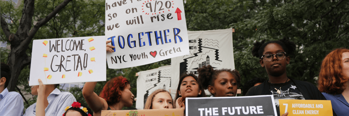 Calling for End of "War Against Nature," Greta Thunberg's Arrival in US Brings Swell of Attention to Global Climate Strike