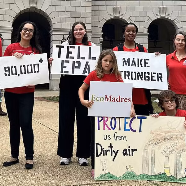 children and parents protest for EPA clean air protections
