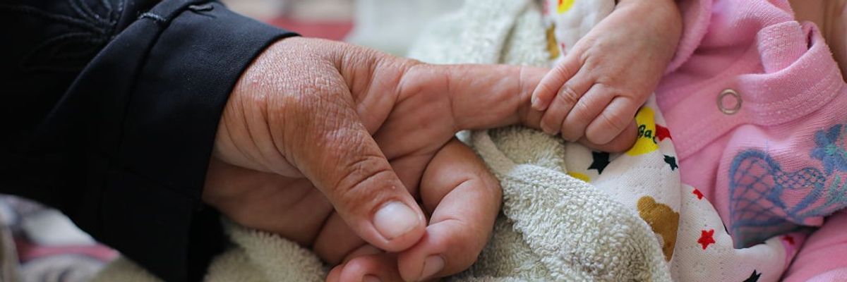 Children suffering from malnutrition in Gaza receive treatment under limited conditions.