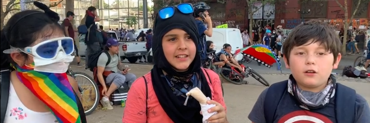 'For the Grandparents Who Need Money... For the Struggle!': Tear-Gassed Kids in Chile Explain Why They Protest