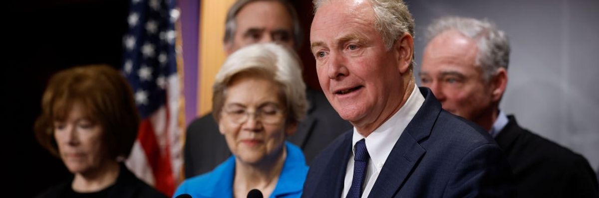 Chris Van Hollen, Elizabeth Warren, and other Senate Democrats