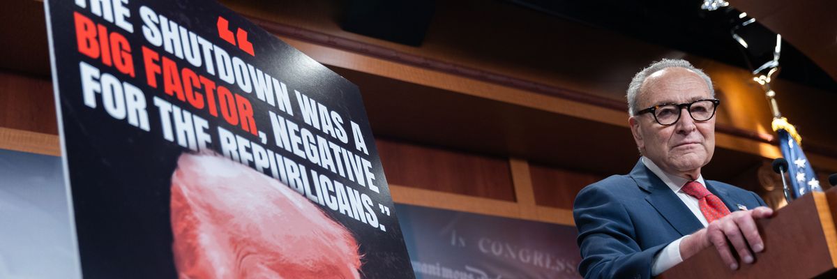 Chuck Schumer at Shutdown Presser