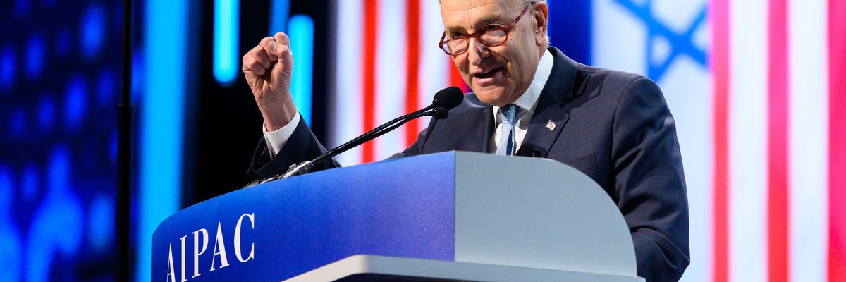 Chuck Schumer speaks at AIPAC.