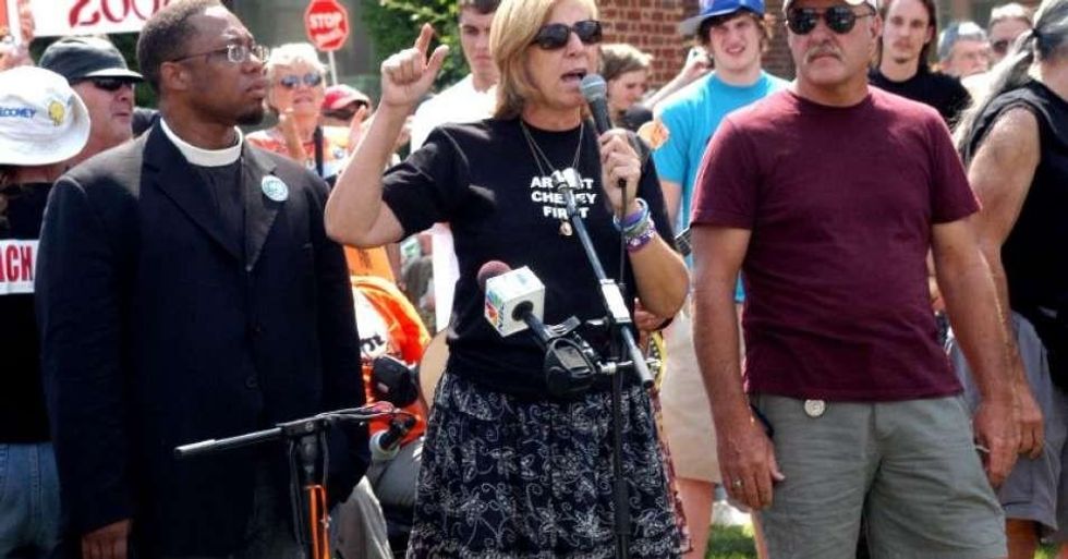 Cindy Sheehan became one of the country's most outspoken critics of the Iraq War and U.S. military policy after her son was killed in action in 2004. (Photo: Cheryl Biren/Flickr/cc)