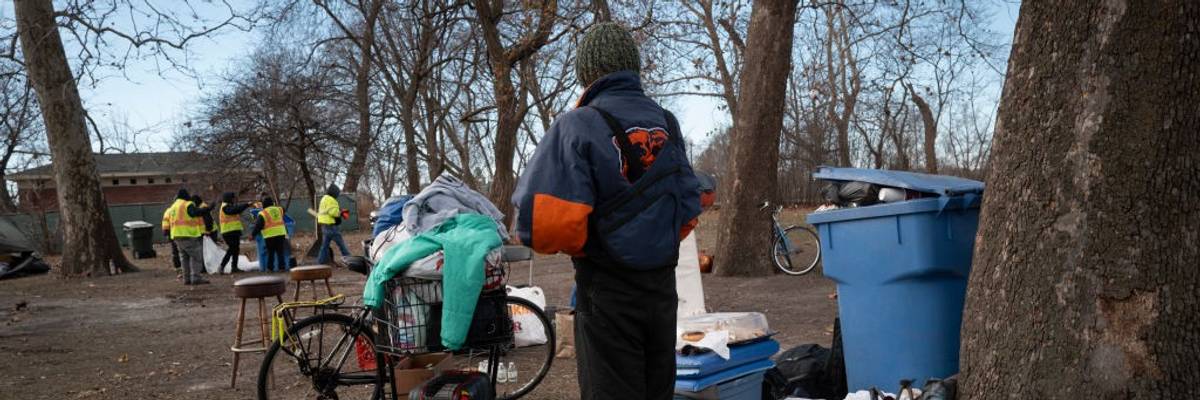 City Of Chicago Clears Homeless Encampment In Park