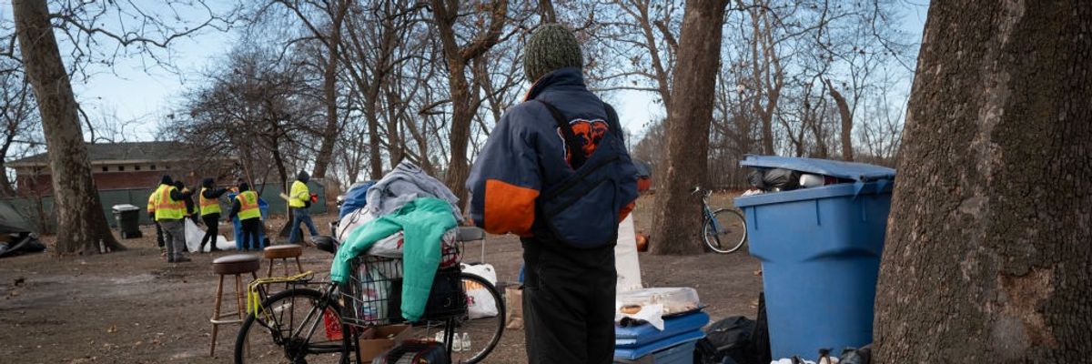 City Of Chicago Clears Homeless Encampment In Park