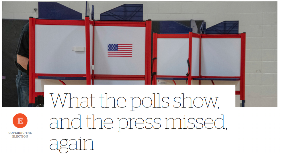 CJR: What the polls show, and the press missed, again