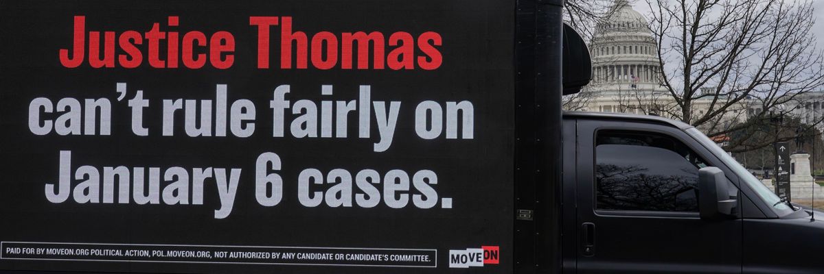 Clarence Thomas January 6 billboard