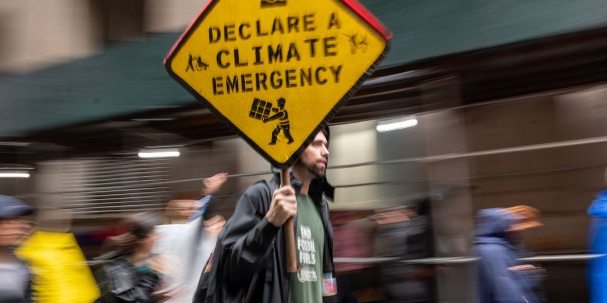 climate activists demonstrate in lower manhattan as nyc prepares to host the united nations general assembly
