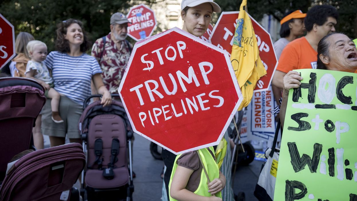 Climate activists march against the Williams Pipeline