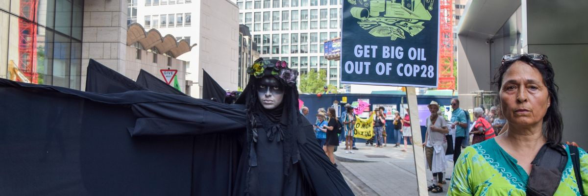Climate activists protest Big Oil's presence at COP28