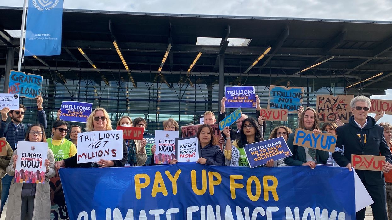 Climate activists protest in Bonn