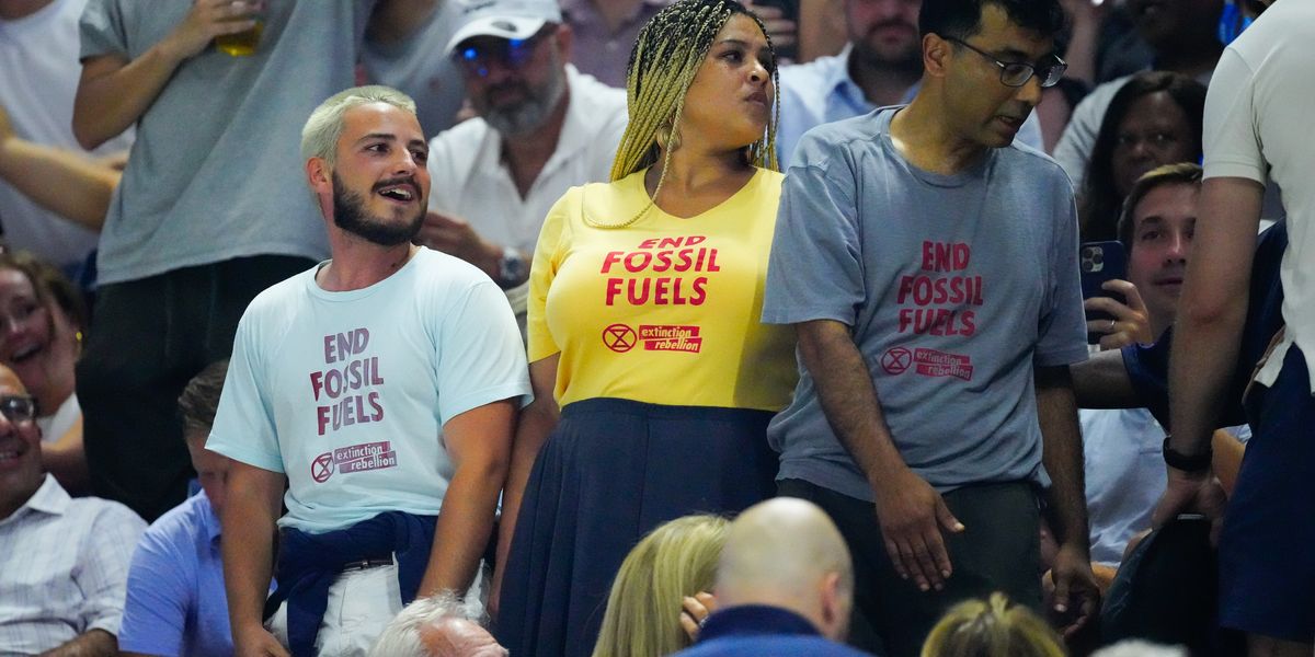 'No Tennis on a Dead Climate Activists Disrupt US Open