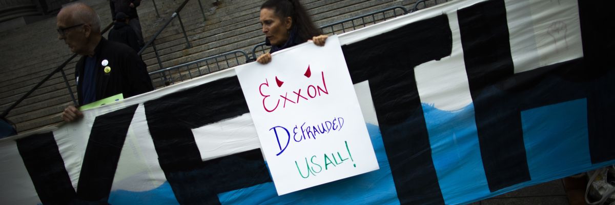 Climate advocates protest ExxonMobil