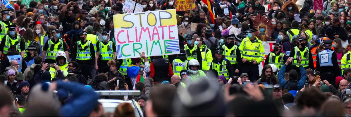Climate campaigners march through Glasgow